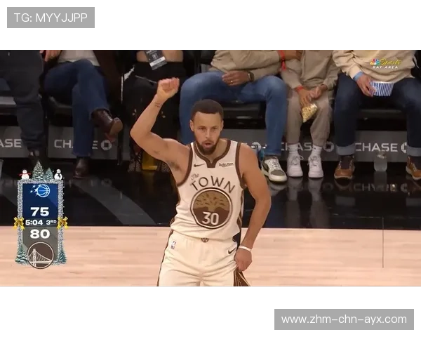 库里侧翼急停三分破网，勇士全场沸腾